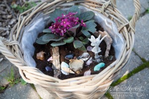 This is the faerie garden we created as a keepsake during the ceremony for the angels and faeries.